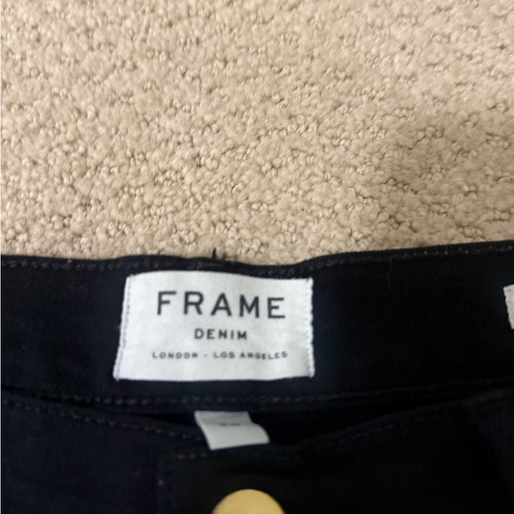 FRAME Le Cutoff Denim Shorts - Black - Picture 4 of 7